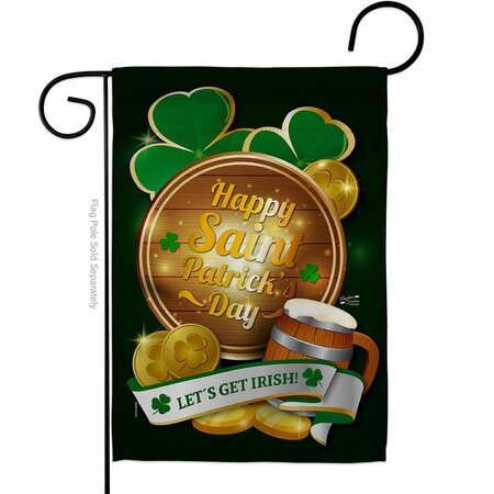 PATIO TRASERO G135150-BO Lets Get Irish Springtime St Patrick Double-Sided Decorative Garden Flag, Multi Color PA3914723